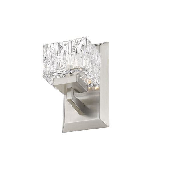 Z-Lite Brushed Nickel Rubicon 1-Light Wall Sconce