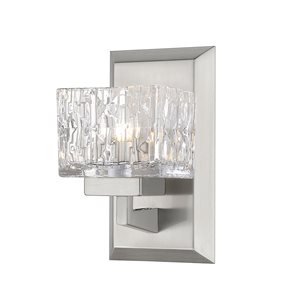 Z-Lite Brushed Nickel Rubicon 1-Light Wall Sconce