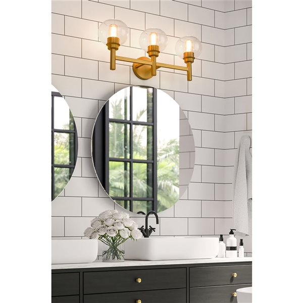 Z-Lite Brushed Gold Sutton 3-Light Vanity