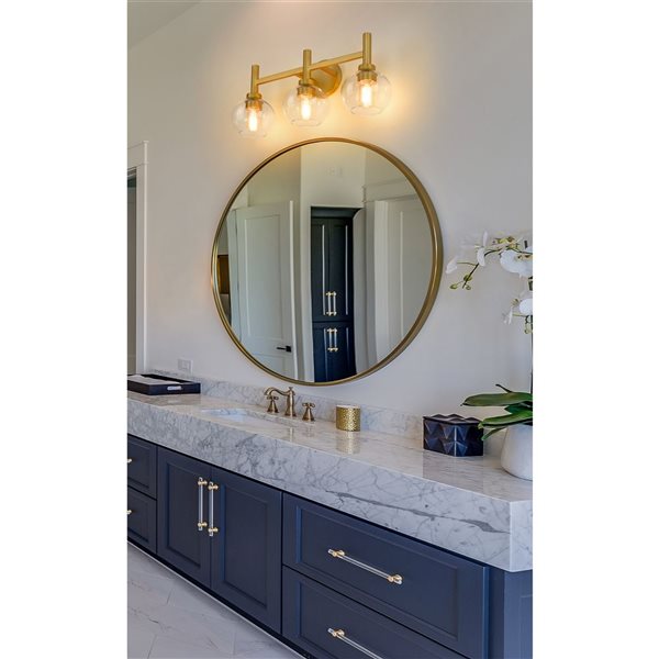 Z-Lite Brushed Gold Sutton 3-Light Vanity