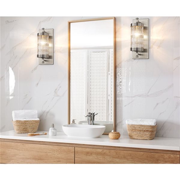 Z-Lite Brushed Nickel Archer 1-Light Wall Sconce