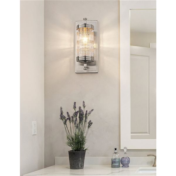 Z-Lite Brushed Nickel Archer 1-Light Wall Sconce