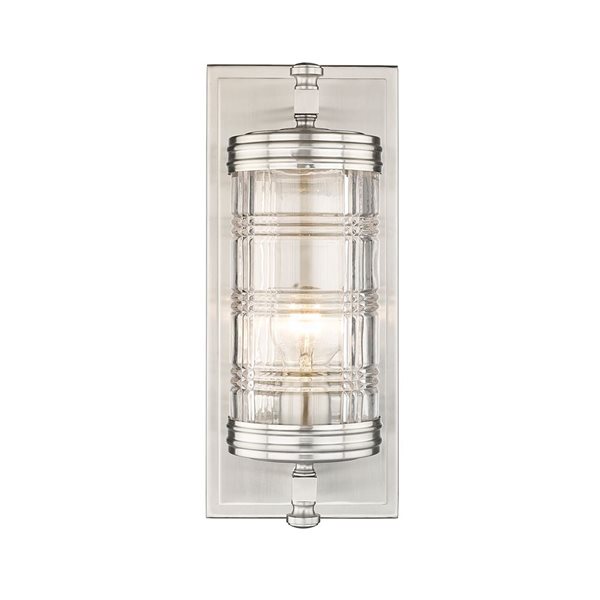 Z-Lite Brushed Nickel Archer 1-Light Wall Sconce