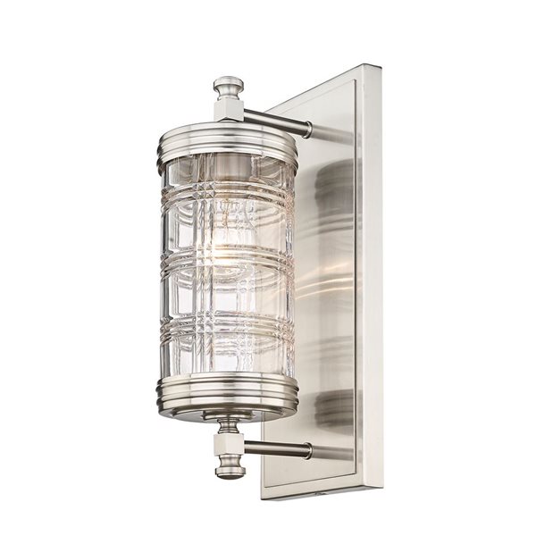 Z-Lite Brushed Nickel Archer 1-Light Wall Sconce