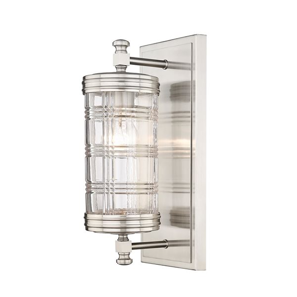 Z-Lite Brushed Nickel Archer 1-Light Wall Sconce