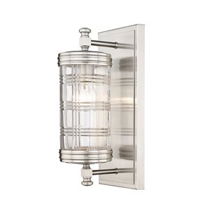 Z-Lite Brushed Nickel Archer 1-Light Wall Sconce