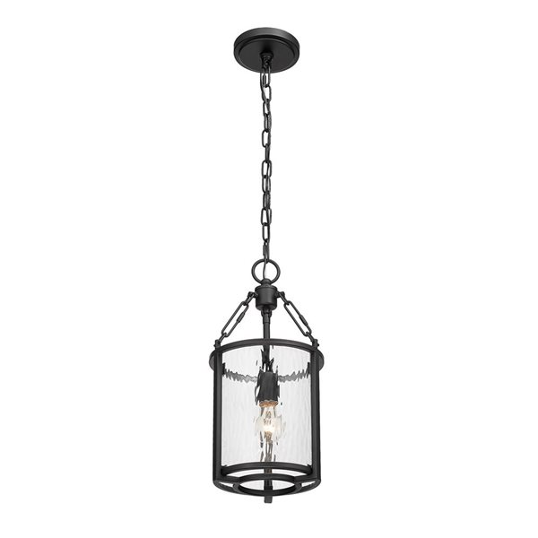 Z-Lite Matte Black Barrington 1-Light Pendant