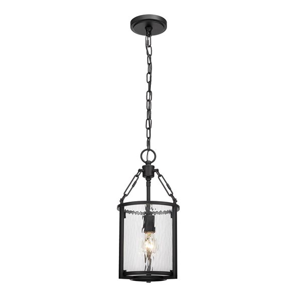 Z-Lite Matte Black Barrington 1-Light Pendant