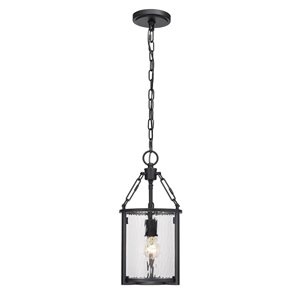 Z-Lite Matte Black Barrington 1-Light Pendant