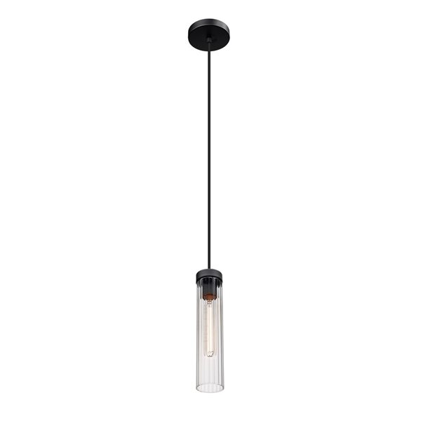 Z-Lite Matte Black Beau 1-Light Pendant