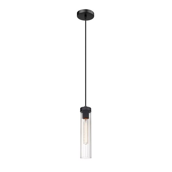 Z-Lite Matte Black Beau 1-Light Pendant