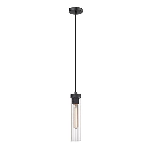 Z-Lite Matte Black Beau 1-Light Pendant