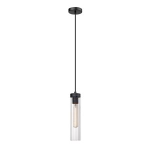 Z-Lite Matte Black Beau 1-Light Pendant