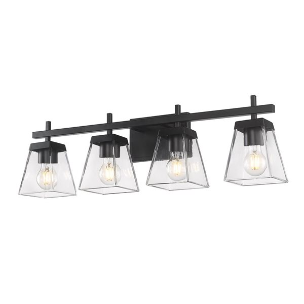 Z-Lite Matte Black Lauren 4-Light Vanity