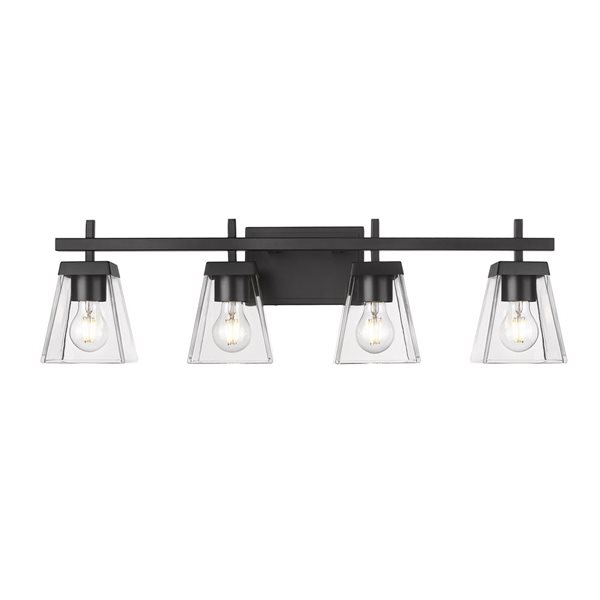 Z-Lite Matte Black Lauren 4-Light Vanity