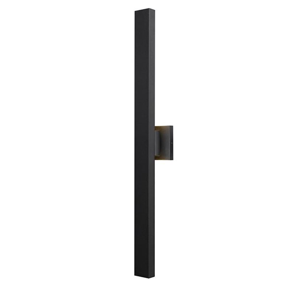 Z-Lite Black 4.5-in Edge 2-Light Outdoor Wall Sconce