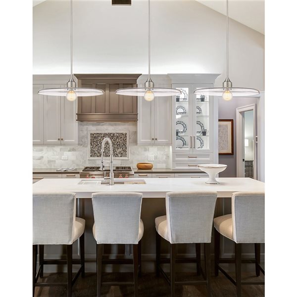 Z-Lite Brushed Nickel Paloma 1-Light Pendant