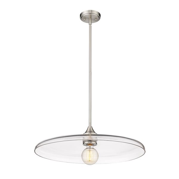 Z-Lite Brushed Nickel Paloma 1-Light Pendant