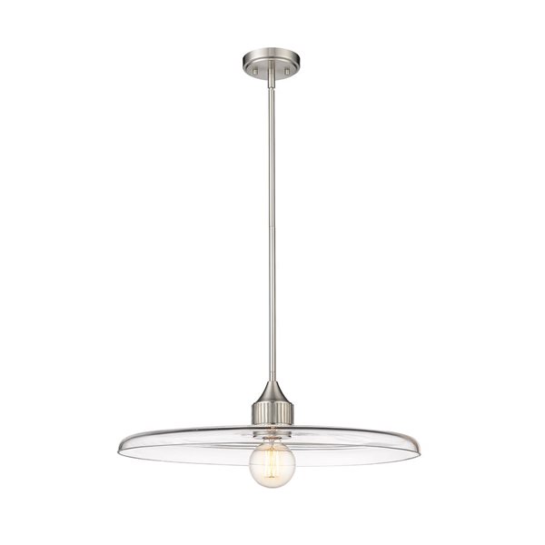 Z-Lite Brushed Nickel Paloma 1-Light Pendant