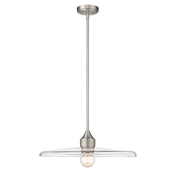 Z-Lite Brushed Nickel Paloma 1-Light Pendant