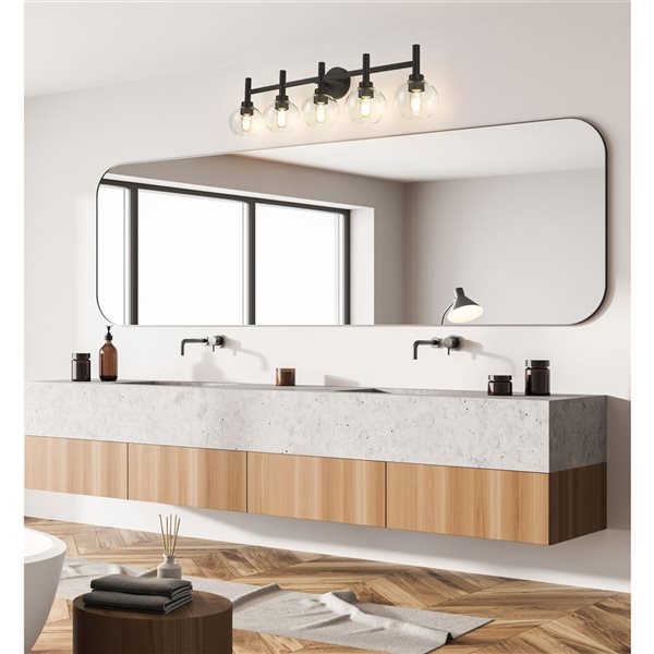 Z-Lite Matte Black Sutton 5-Light Vanity