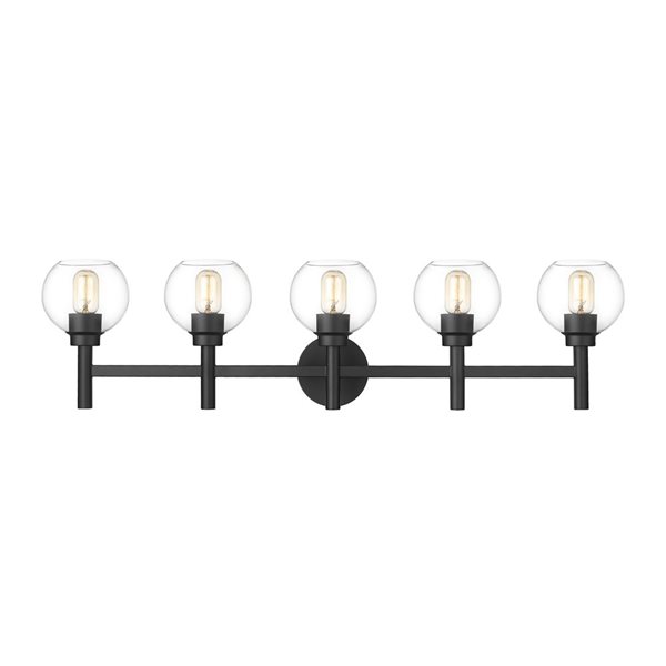 Z-Lite Matte Black Sutton 5-Light Vanity