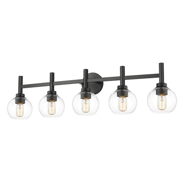 Z-Lite Matte Black Sutton 5-Light Vanity