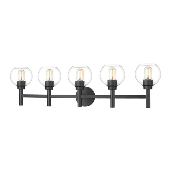 Z-Lite Matte Black Sutton 5-Light Vanity