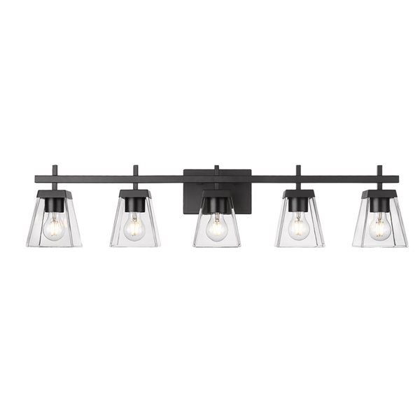 Z-Lite Matte Black Lauren 5-Light Vanity