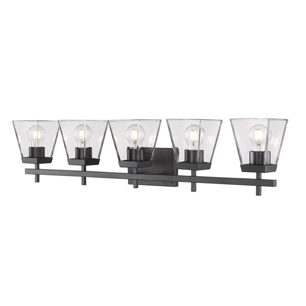 Z-Lite Matte Black Lauren 5-Light Vanity