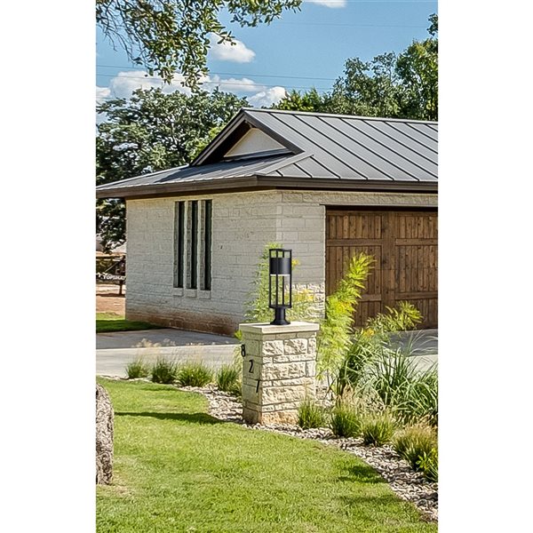 Z-Lite Black Luca 1-Light Outdoor Pier Mounted Fixture