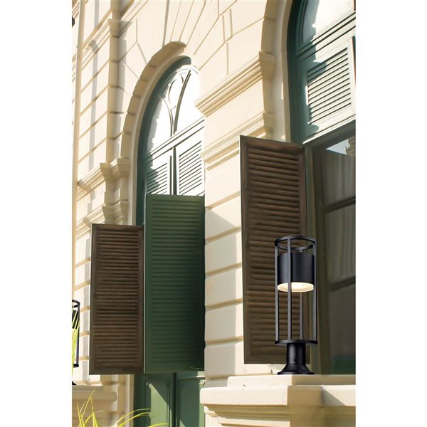Z-Lite Black Luca 1-Light Outdoor Pier Mounted Fixture