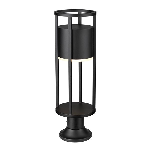 Z-Lite Black Luca 1-Light Outdoor Pier Mounted Fixture