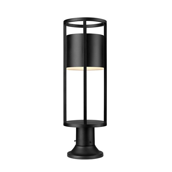 Z-Lite Black Luca 1-Light Outdoor Pier Mounted Fixture