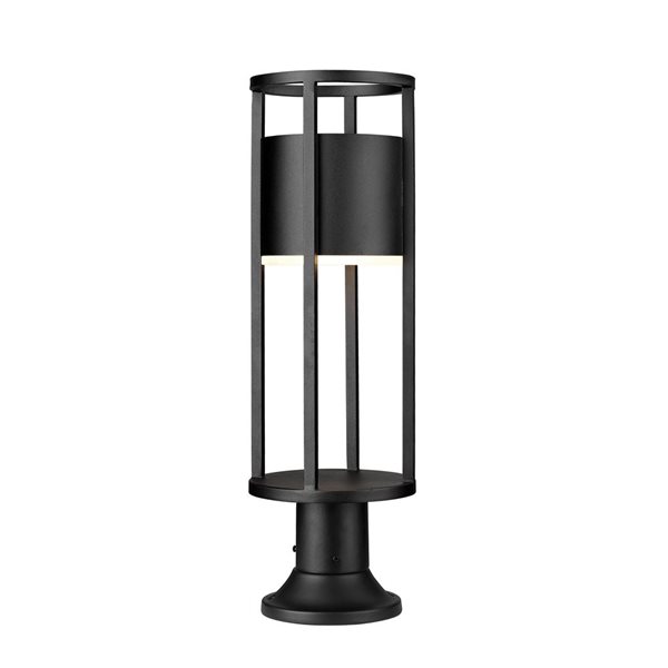 Z-Lite Black Luca 1-Light Outdoor Pier Mounted Fixture
