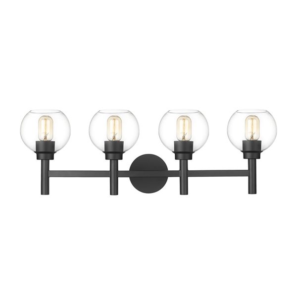 Z-Lite Matte Black Sutton 4-Light Vanity