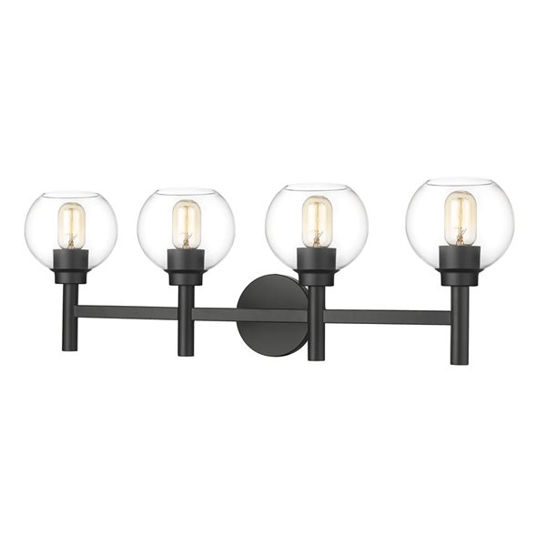 Z-Lite Matte Black Sutton 4-Light Vanity