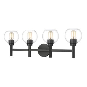 Z-Lite Matte Black Sutton 4-Light Vanity