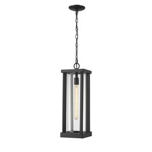 Z-Lite Black Glenwood 1-Light Outdoor Chain Mount Ceiling Fixture