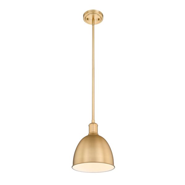 Z-Lite Classic Brass Sawyer 1-Light Pendant