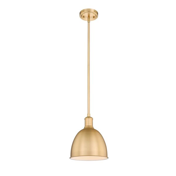 Z-Lite Classic Brass Sawyer 1-Light Pendant