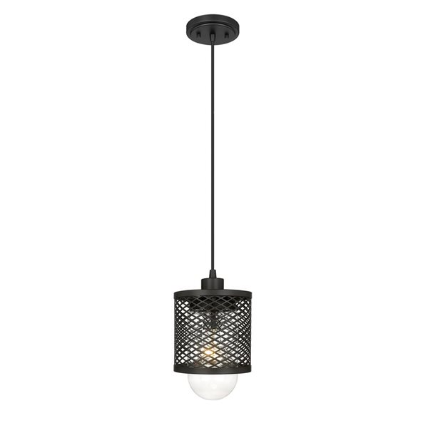 Z-Lite Matte Black Kipton 1-Light Mini Pendant