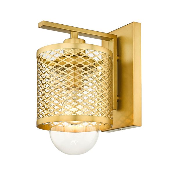 Z-Lite Rubbed Brass Kipton 1-Light Wall Sconce