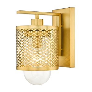 Z-Lite Rubbed Brass Kipton 1-Light Wall Sconce