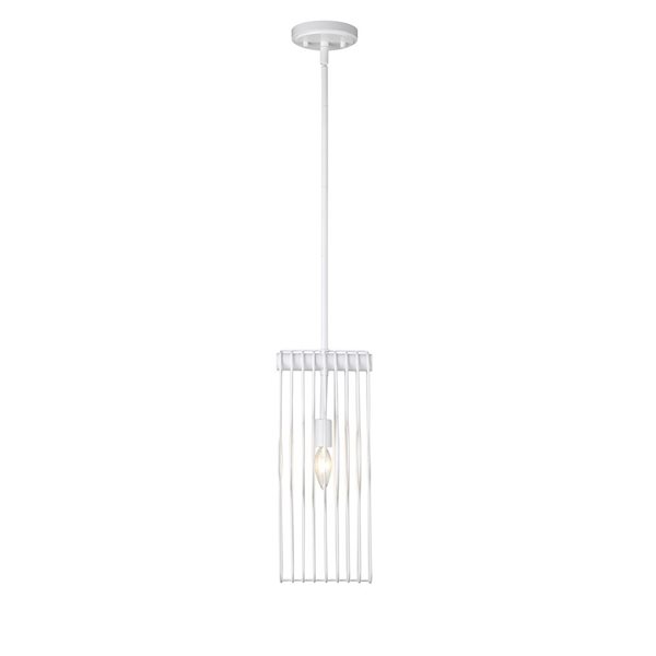 Z-Lite White Contour 1-Light Mini Pendant