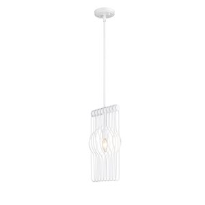 Z-Lite White Contour 1-Light Mini Pendant