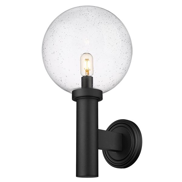 Z-Lite Black 12-in Laurent 1-Light Outdoor Wall Sconce