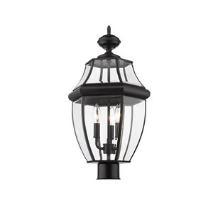 Z-Lite Black Westover 3-Light Outdoor Post Mount Fixture