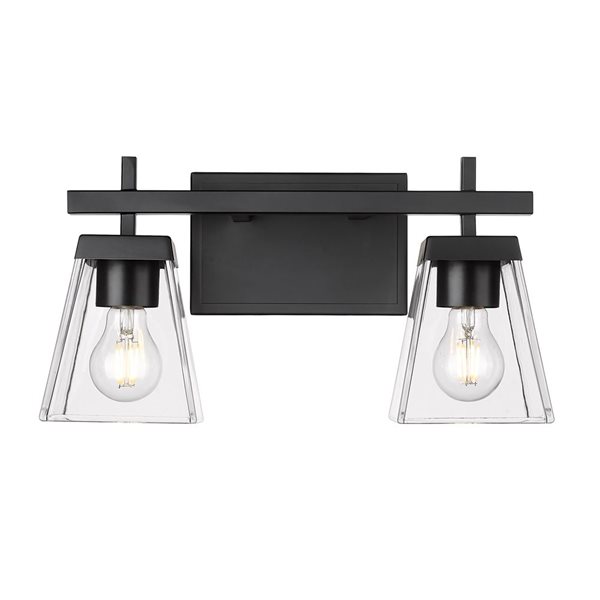 Z-Lite Matte Black Lauren 2-Light Vanity