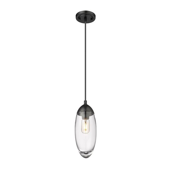 Z-Lite Matte Black Arden 1-Light Pendant